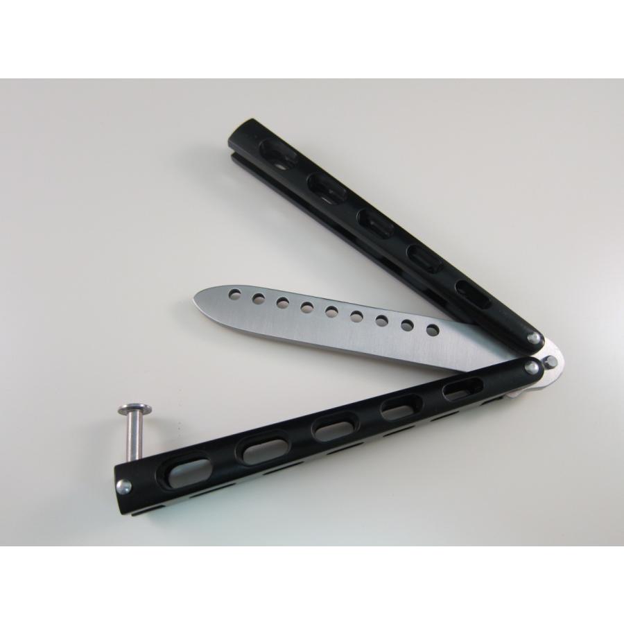 送料無料 バタフライナイフ 練習用 刃 無し ＆ 収納 ケース 2点セット