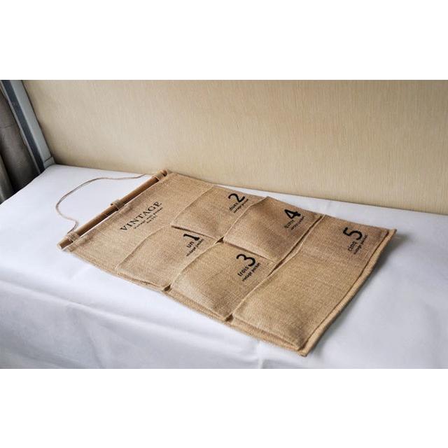 ヴィンテージ風 ウォールポケット 数字 / 壁掛け 5ポケット 生活 雑貨