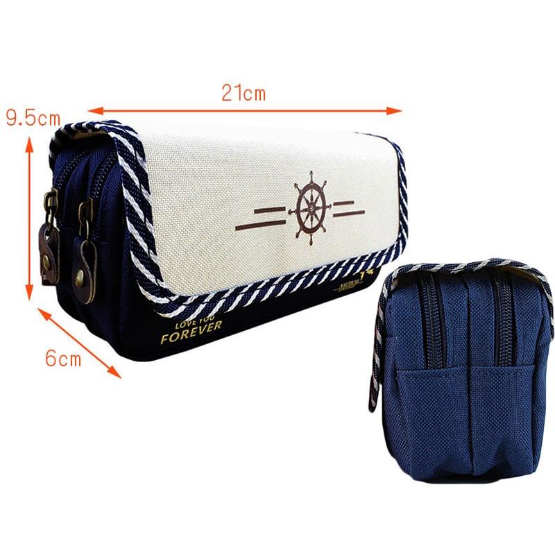 送料無料 マリン 風 おしゃれ ペン ケース / ペンケース 筆入れ 文房具