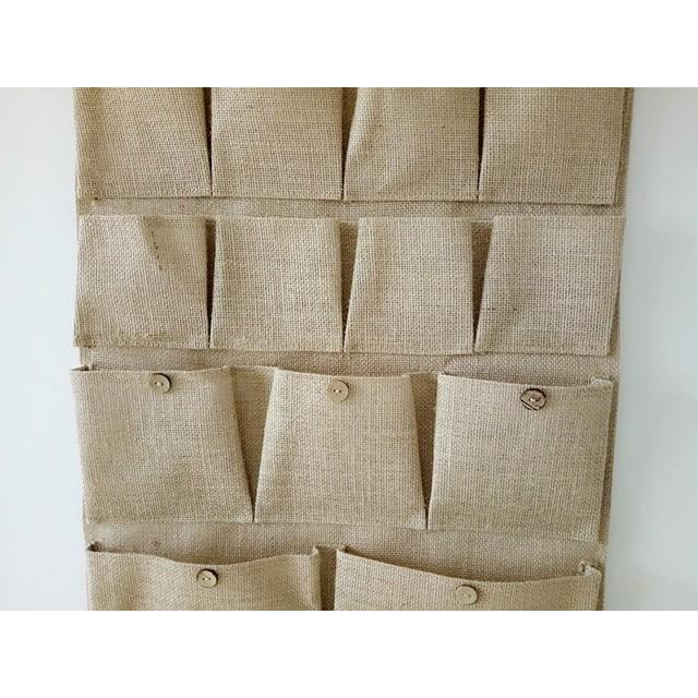 麻 ウォールポケット たっぷり 収納 / ホーム インテリア 壁収納