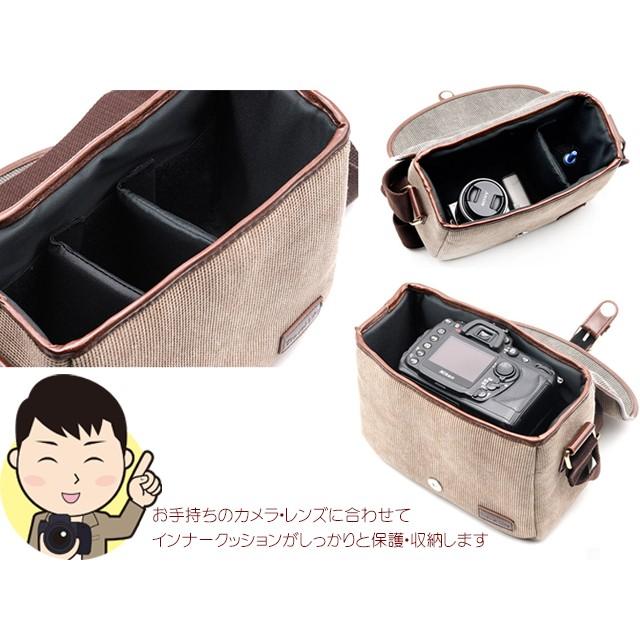 一眼レフ カメラバッグ ショルダー 全3色 / グレー ネイビー ベージュ