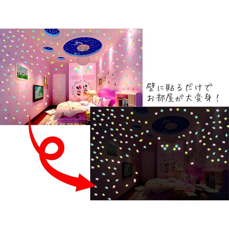 送料無料 蓄光 夜光 星 ステッカー 約 100個入 インテリア 壁紙 ウォールステッカー 貼るだけ 簡単 スター 星空 子供部屋 リビング 寝室 玄関 トイレ バ 1716 009b Smile Picotto 通販 Yahoo ショッピング