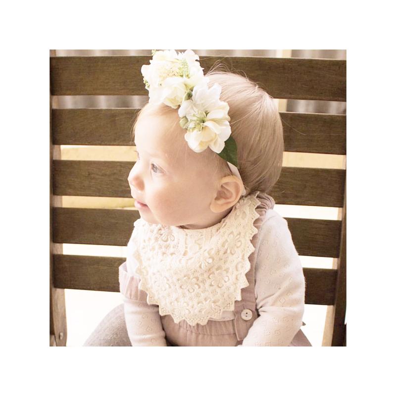 送料無料 レース スタイ 2デザイン / ホワイト ベビー BABY 赤ちゃん