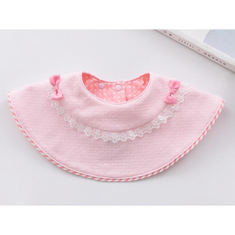 送料無料 パステル ベビー スタイ リバーシブル / 全2色 ピンク ブルー