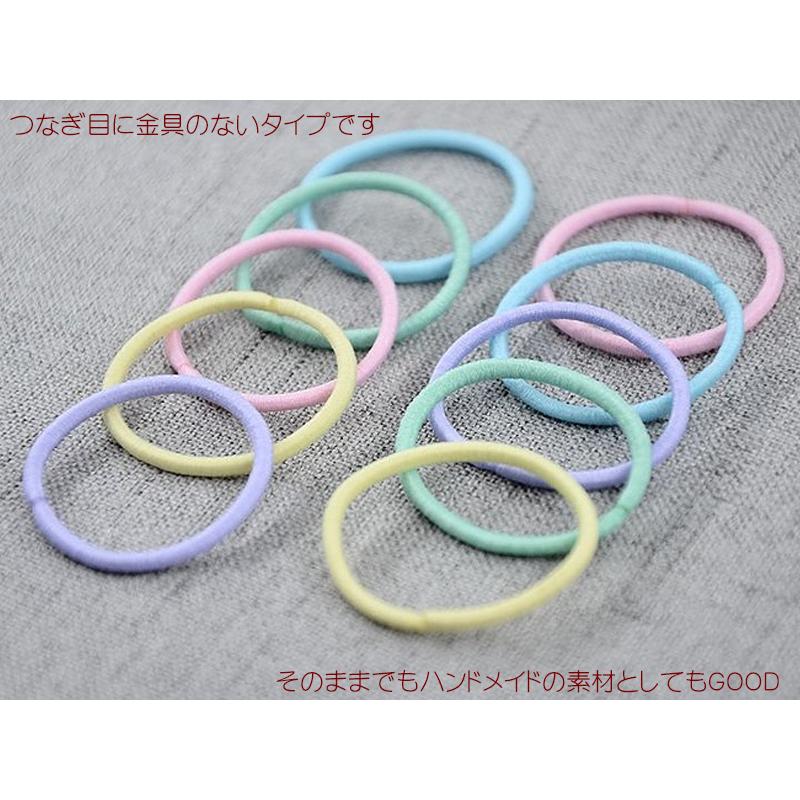 送料無料 キッズ ヘアゴム 100本 子ども用 パステル / アクセサリー