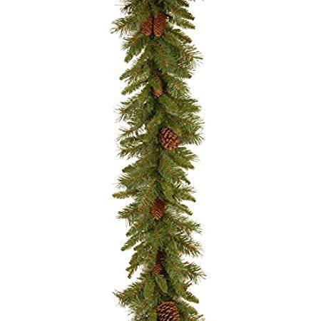 National Tree Company 人工クリスマスガーランド | コーンでフロック加工 | パインコーン - 9フィート その他インテリア雑貨、小物 2021特集