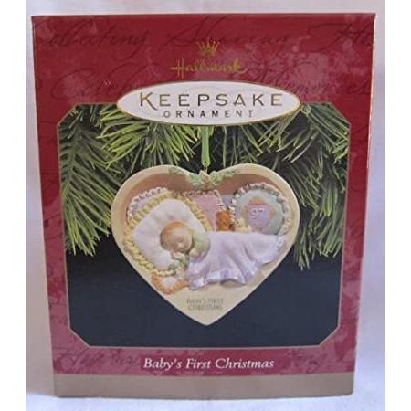 絶対一番安い Hallmark 1997 Baby's First Christmas 赤ちゃんの初めてのクリスマスオーナメント ハート型 その他インテリア雑貨、小物
