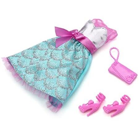 Barbie Doll Outfits 2013 Purple用フリル付きパーティードレス