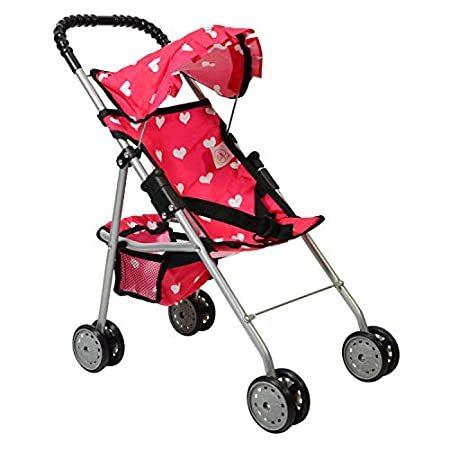 The New York Doll Collection My First Doll Stroller with Basket and Heart D
