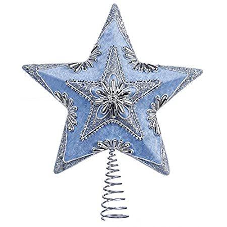 Kurt Adler Pale Star Treetop, 13.5-Inch, Blue and Silver by Kurt Adler