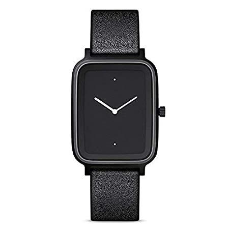 【当店限定販売】 Bulbul Oblong 01腕時計 – ブラックスチールonブラックイタリアンレザー 腕時計