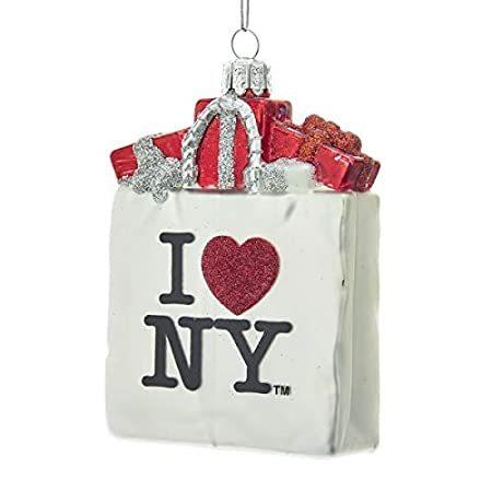 人気が高い  Kurt Adler" I Love NY"バッグクリスマスオーナメント その他インテリア雑貨、小物