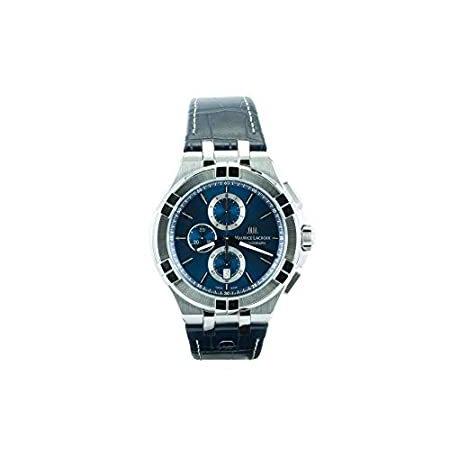 人気を誇る ステンレススチール メンズ Lacroix Maurice スイスクォーツウォッチ (モデル:AI10 24 ブルー レザークロコダイルストラップ付き 腕時計