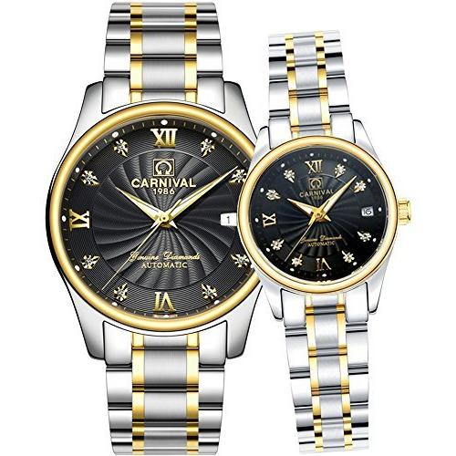 高級感 Carnival カーニバル カップル腕時計 ペアウォッチ 自動巻き 夜光針 カレンダー 金銀 黒色 並行輸入品 Ab074w3ck5y0 Delivery Smile Products 通販 Yahoo ショッピング 気質アップ Mtkbrasil Com Br