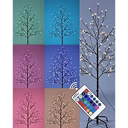 LIGHTSHARE 桜のライト付き木 5フィート RGB リモコン付き 16色変化モード