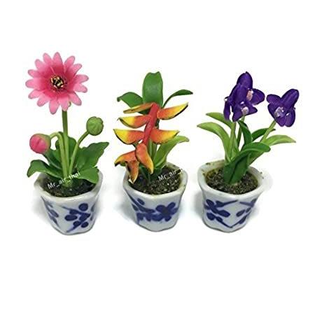 人気激安 3個入りミニチュアフラワーclayドールハウス妖精garden Mini Plant Treesセラミックペイント家具バンドル人工花tiny Orch 着せかえ人形 Psicanalise Sp Com Br