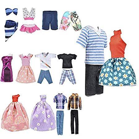 E-TING ロット12アイテム = 6セット ファッションドレス水着 カジュアルアウトフィット スーツ カップル デート服アクセサリー + 6足靴