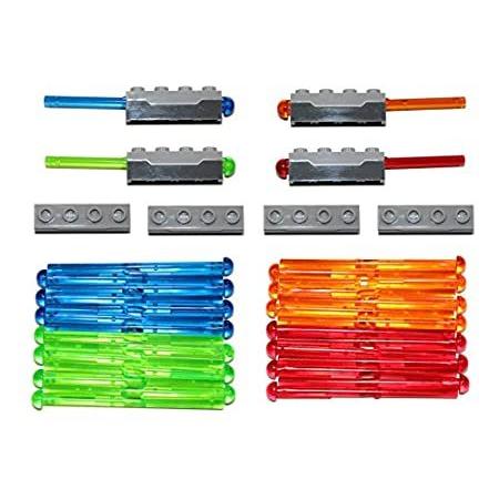 leg0 パーツとピース:グレー 1x4 スプリング式ダーツシューター 弾薬付き x8