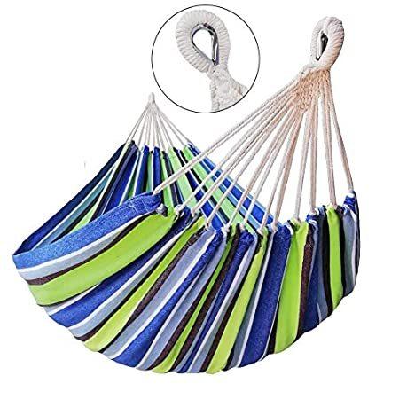 売り切れ必至 Gocan ブラジリアン ダブルハンモック 2人用 特大 キャンバス コットンハンモック パティオポーチ 庭 裏 保存版 Kuljic Com