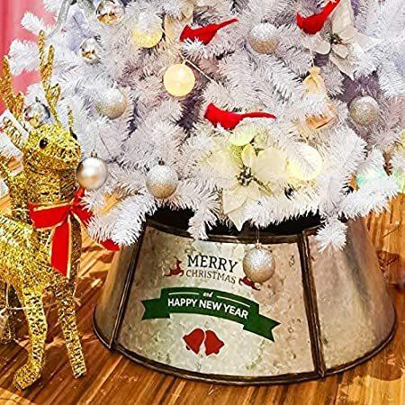 即発送可能 Darnassus メタルクリスマスツリーカラークリスマスツリーリング 耐久性のある亜鉛メッキメタルクリスマスツリースカート クリスマスツリー装飾用 残りわずか Hungarianconsulate Org Np