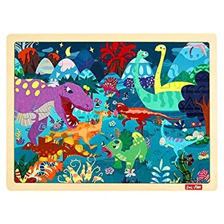 大注目 恐竜木製ジグソーパズル Lol Fun 4 8歳の子供向け 4歳 幼児パズル 48ピース ジグソーパズル Www Gatorheatandair Com