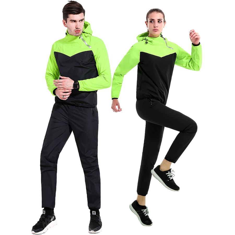 Hafos サウナスーツ レディース メンズ 上下セット フード付き 男女兼用 ５倍発汗 ダイエットサポート トレーニングウェア 大量発汗 燃焼サポート グレー Hafos306 ファッション急便 Hafos専門店 通販 Yahoo ショッピング