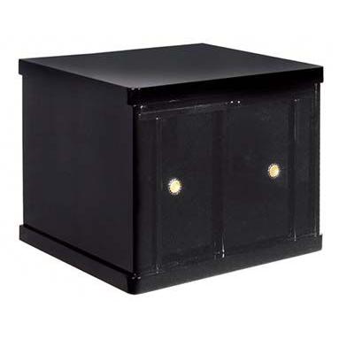 仏壇専用台 黒塗り （膳引き付き） 中サイズ高さ41cm 幅49cm