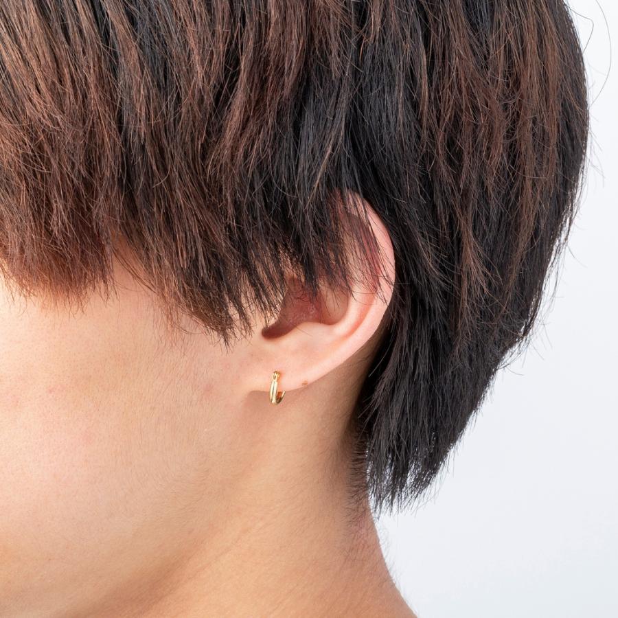 18金 フープピアス メンズ レディース 2mm×10mm K18 18K K18刻印 18金 フープピアス メンズ レディース 2mm×10mm K18 18K K18刻印