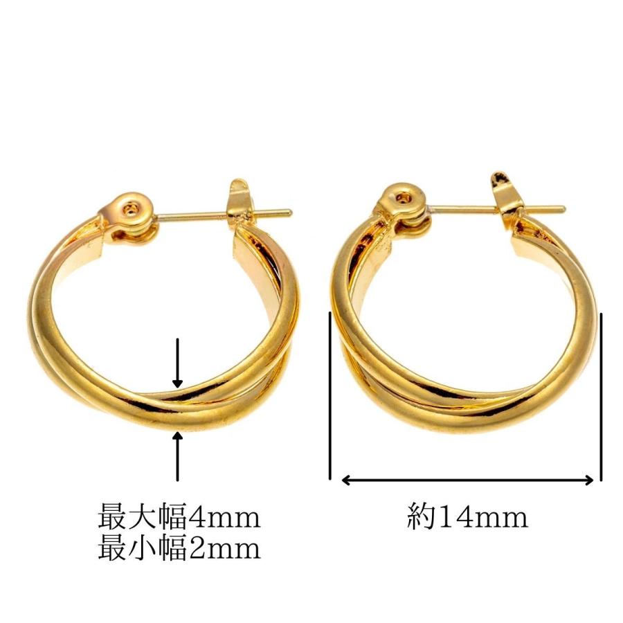 の*る様 美品 k18 ポスト フープ ピアス イエロー ゴールド ポストのみ18金 フープピアス メンズ レディース 2mm×15mm K18 18K K18