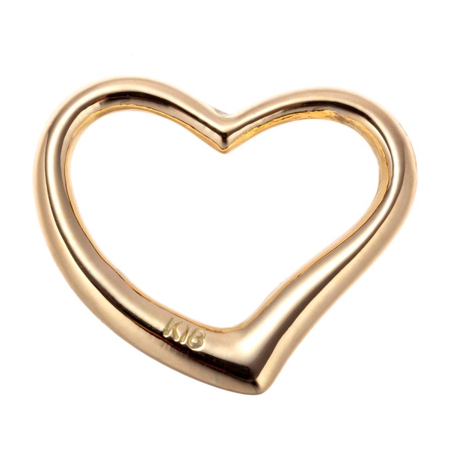 18金 ネックレス ペンダント オープンハート Mサイズ K18 18K