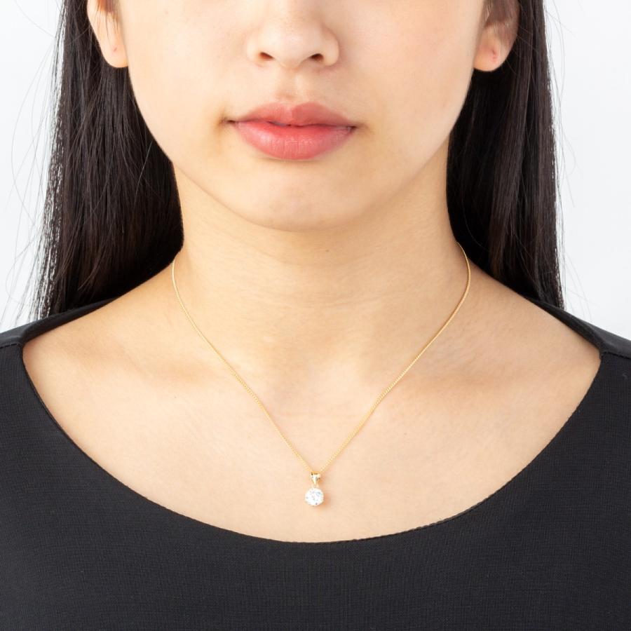18金 ネックレス ペンダント キュービックジルコニア CZ K18 18K