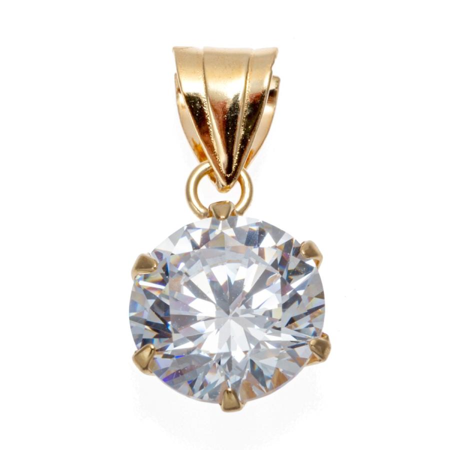 18金 ネックレス ペンダント キュービックジルコニア CZ K18 18K