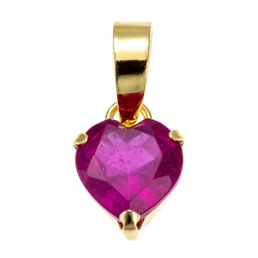 18金ネックレス ペンダント トップ レディース ルビー 天然石