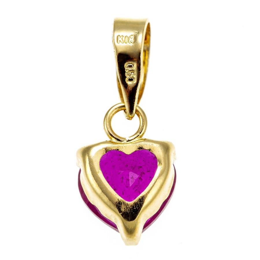 18金ネックレス ペンダント トップ レディース ルビー 天然石