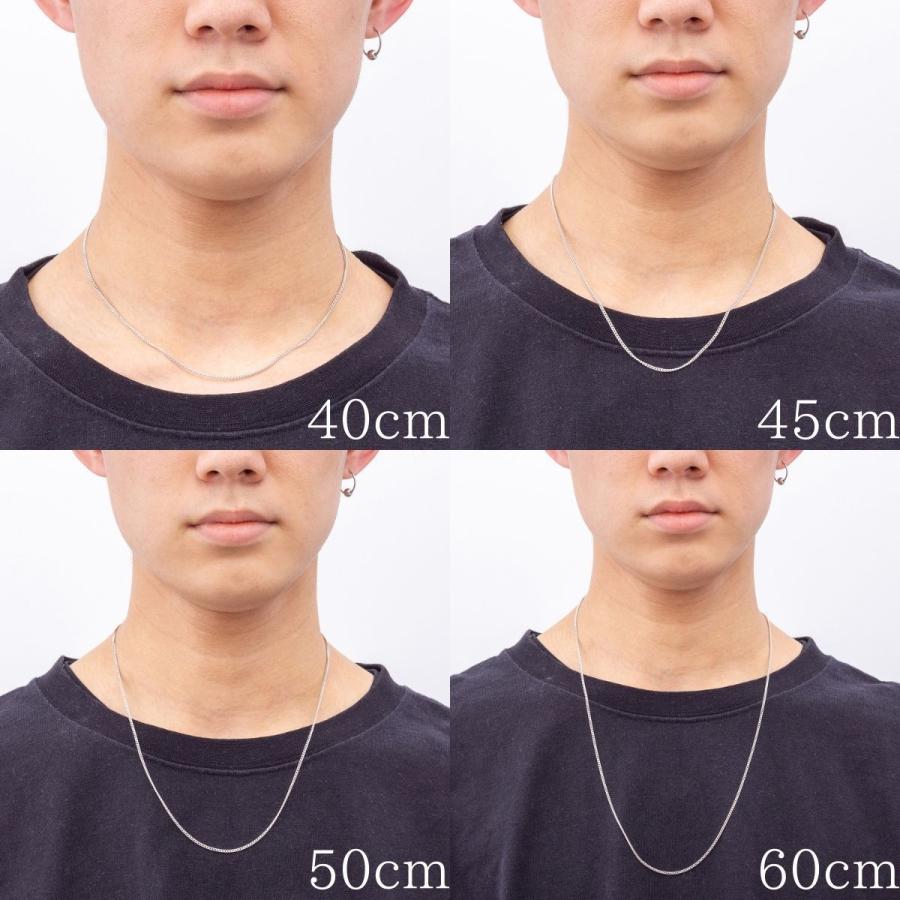 ネックレス チェーン 18金 喜平 メンズ レディース 40cm 1,65mm 1,6g K18WG 18KWG ホワイトゴールド 日本製 送料無料 プレゼント 誕生日の画像