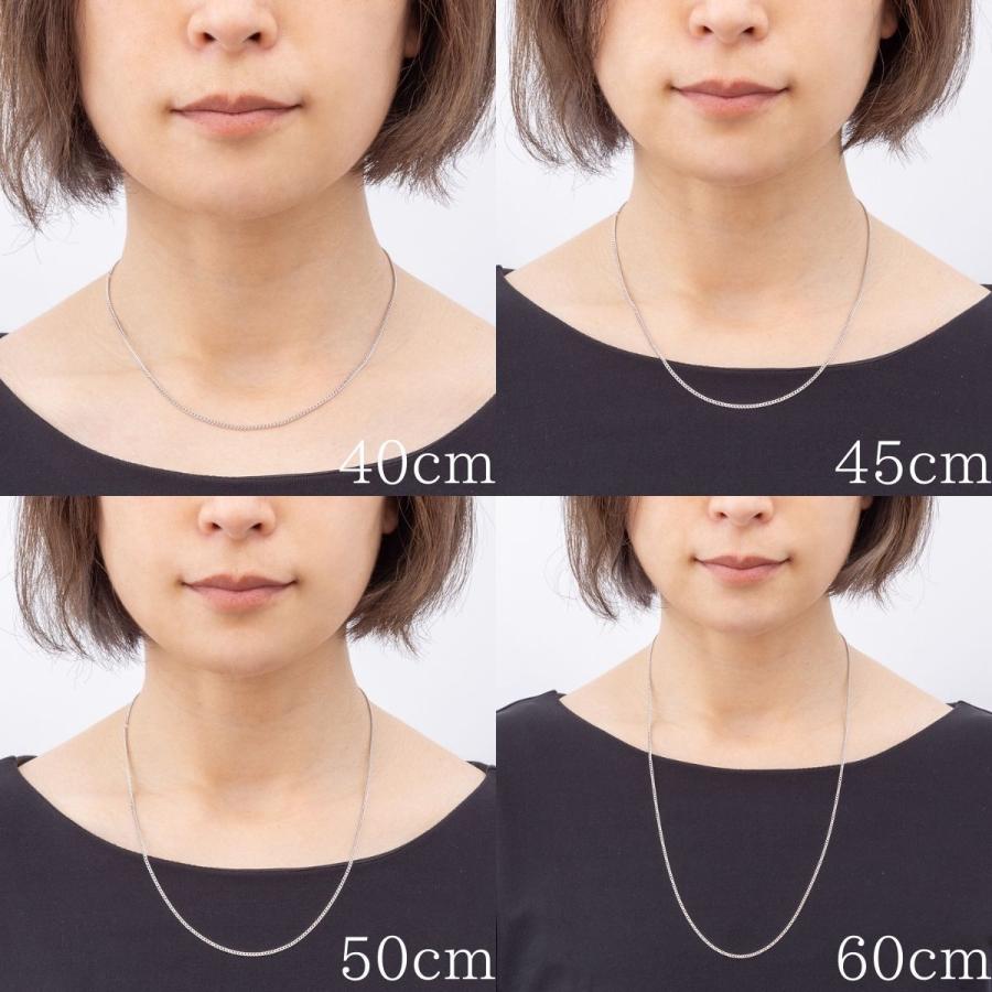 ネックレス チェーン 18金 喜平 メンズ レディース 40cm 1,65mm 1,6g K18WG 18KWG ホワイトゴールド 日本製 送料無料 プレゼント 誕生日の画像