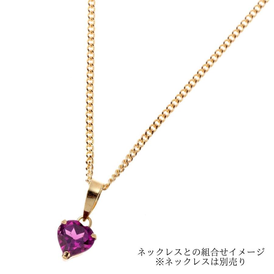 18金ネックレス ペンダント トップ レディース ガーネット