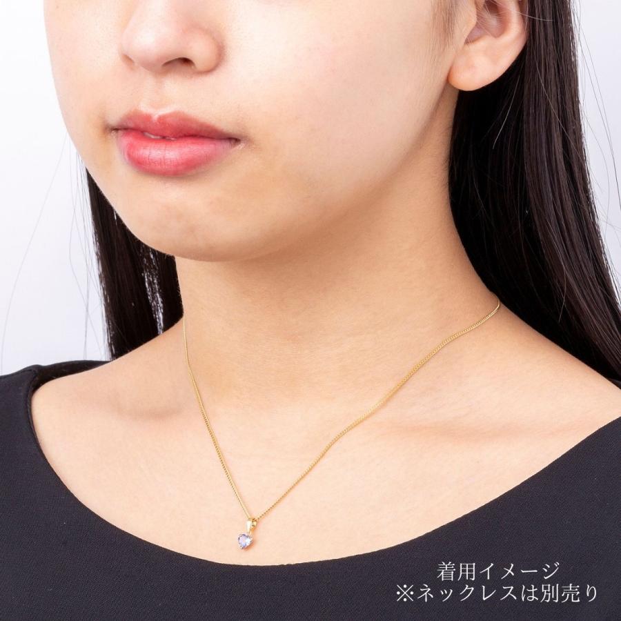 18金ネックレス ペンダント トップ レディース タンザナイト 天然石