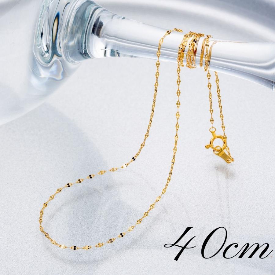 ネックレス チェーン 18金 ペタル ファンタジア レディース 40cm K18