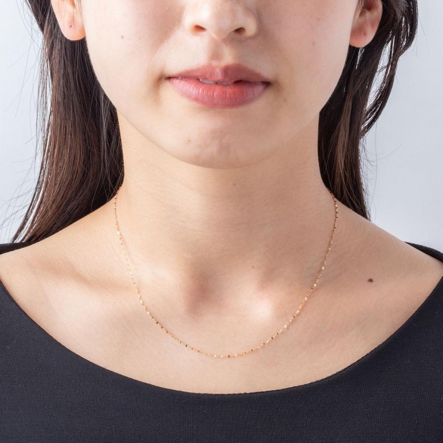 ネックレス チェーン 18金 ペタル ファンタジア レディース 40cm K18