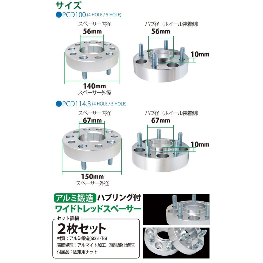 ワイドトレッドスペーサー60mm ハブリング一体型ワイトレ114.3-5H-P1