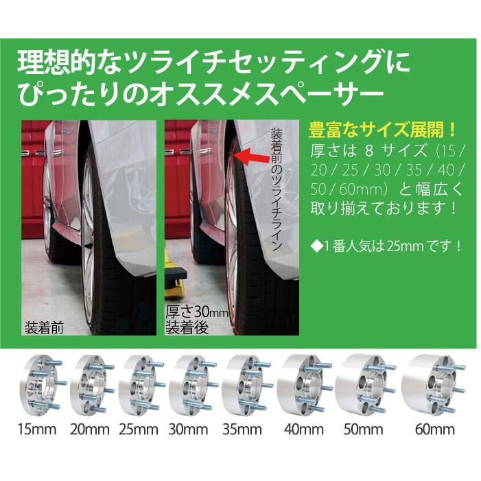 ワイドトレッドスペーサー114.3-4H/H-P1.25/P1.5-20mm ナット付 