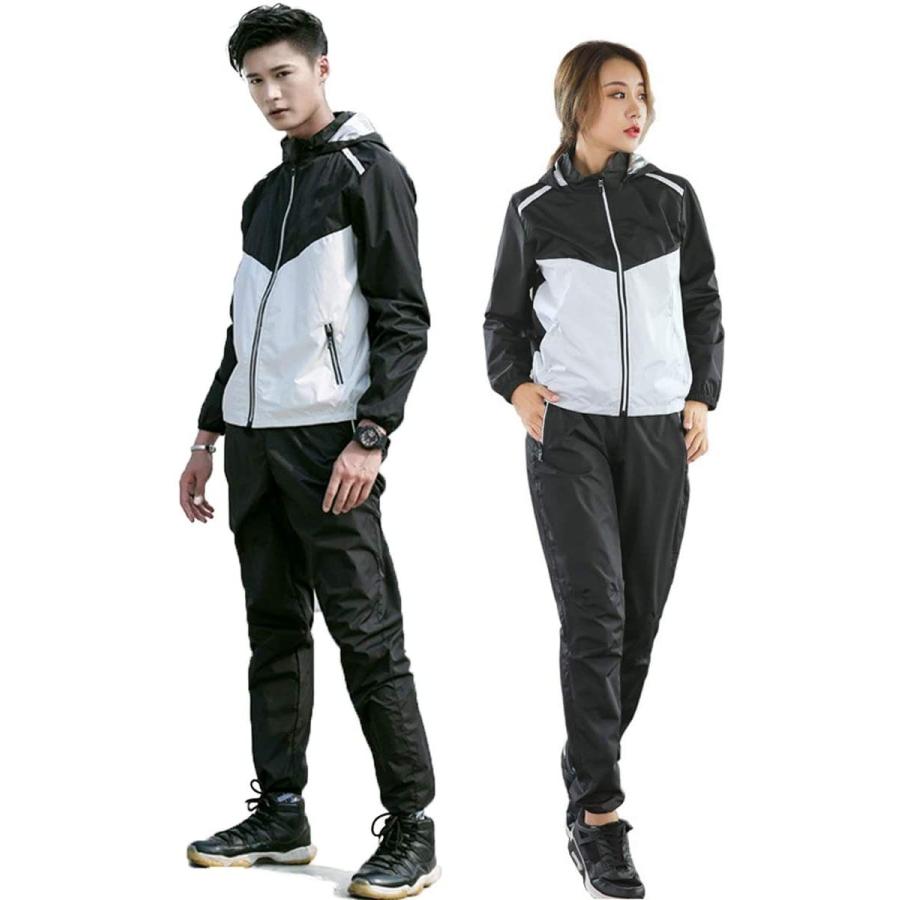 人気を誇る Fitvc サウナスーツ メンズ レディース 男女兼用 洗える おしゃれ ダイエットウェア ストレッチ ダイエット 洗濯可 ブラックと ホワイト Globescoffers Com