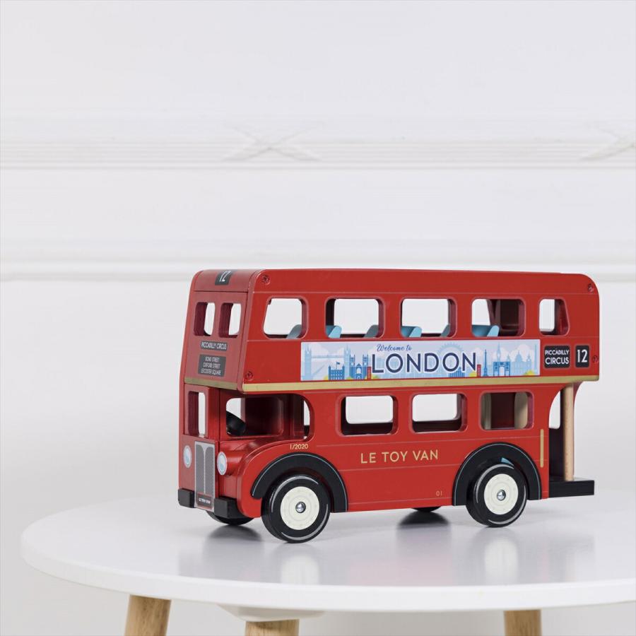 木製おもちゃ 知育玩具 ロンドンバス バス かわいい  おままごと ごっこ遊び カラフル プレゼント LE TOY VAN｜smile-zakka｜10