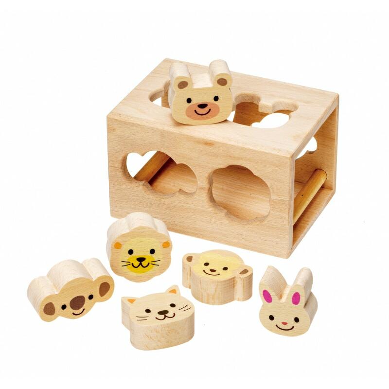 森のアニマルパズル 木のおもちゃ 日本製 木製 パズル 型はめ 積み木 積み上げあそび 男の子 女の子 平和工業 MOCCO 知育玩具 知育 動物 どうぶつ 3歳から｜smile-zakka｜02
