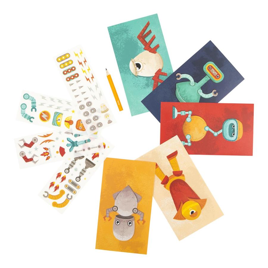 転写シールあそび クリエイト ロボット 転写シート イラスト オリジナル 素敵 おしゃれ かわいい 男の子 女の子 みんなで 楽しい ４種類 トライブ クリスマスプ Tri0015 雑貨おもちゃのスマスマ 通販 Yahoo ショッピング