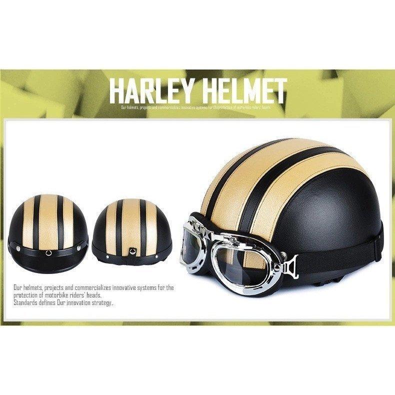 半キャップ ヘルメット 自転車 ゴーグル付 サイクリング メンズ レディース ロードバイク用 オートバイ用 スポーツ 通気性 大人用 軽量 女性 男性 おしゃれ