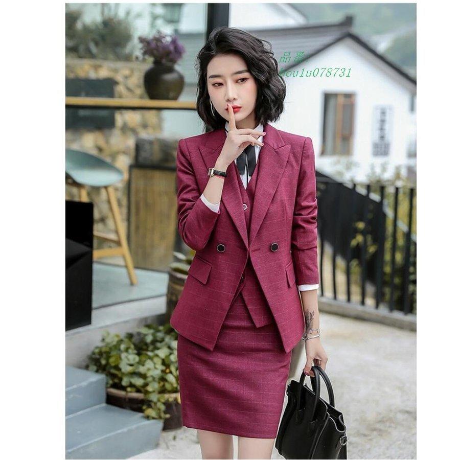 値引き上限 スーツレディース 4点セット パンツスーツ チェック柄 代30代40代50代 ベスト付き オフィス 通勤 セットアップフォーマル ビジネス 大人 大きいサイズ 上品 激安 直営 店 Www Superavila Com