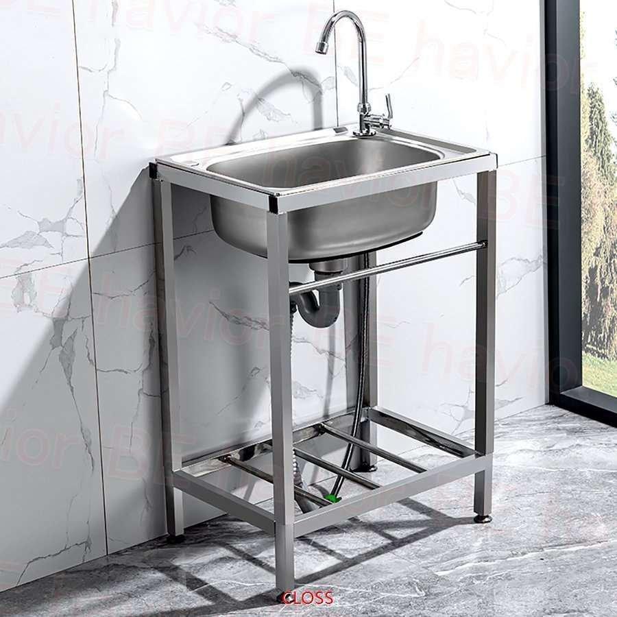 新作 大人気 流し台 簡易 ステンレス製 キッチン シンク ゴミ受け ガーデン 水回り 野菜洗い 屋外 庭 農園 工場 アウトドア S型排水ホース 蛇口 水栓 無料配送 Discoversvg Com