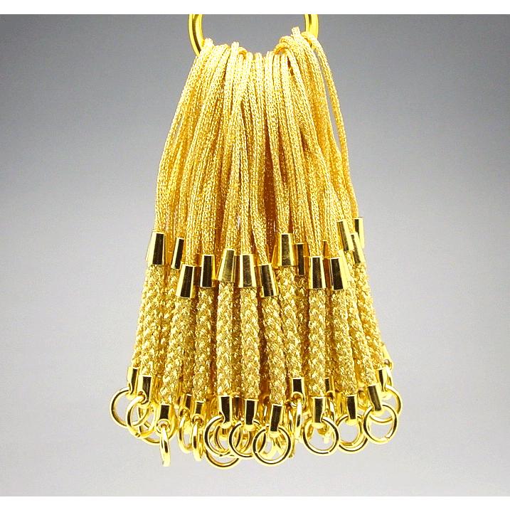 根付紐 ゴールド ストラップパーツ 50本 : スマイル アクセサリー